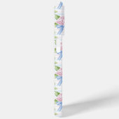 Blauwe en Roze Hydrangea Gestreepte Case-Mate iPhone Case (Achterkant / Rechts)