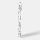 Blauwe en Roze Hydrangea Gestreepte Case-Mate iPhone Case (Achterkant / Rechts)