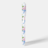 Blauwe en Roze Hydrangea Gestreepte Case-Mate iPhone Case (Achterkant / Rechts)