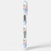 Blauwe en Roze Hydrangea Gestreepte Case-Mate iPhone Case (Achterkant / Rechts)