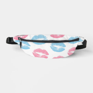 Blauwe en Roze Lippenpatroon, Lippenstift, Kus Heuptasje