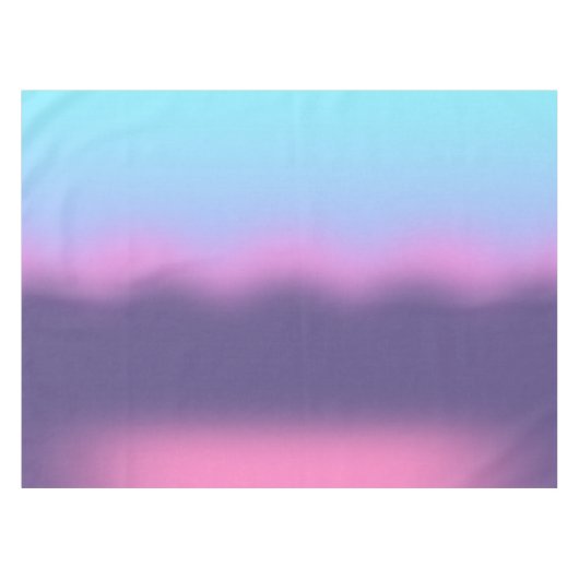 Blauwe en roze mist - verloop tafelkleed (Voorkant (Horizontaal))