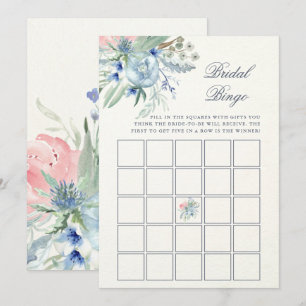 Blauwe en Roze Pioen   Vrijgezellenfeest Bingo Spe Kaart