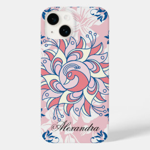 Blauwe en roze Rangoli Serenity Case-Mate iPhone 14 Hoesje