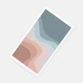 Blauwe en roze retro stijl golven servet (Hoek)