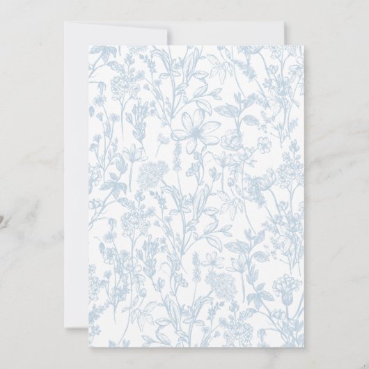 Blauwe en roze strik Bruids Douche uitnodiging (Achterkant)