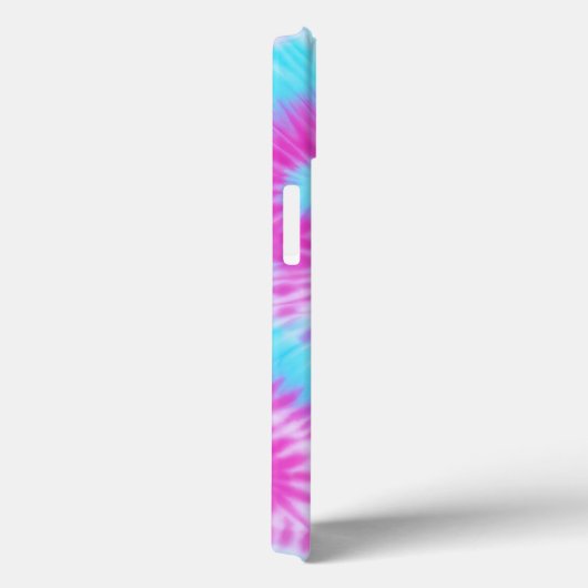 Blauwe en Roze Tie Dye Telefoonhoes Case-Mate iPhone Case (Achterkant / Rechts)