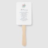 Blauwe en roze Waterverf bruiloft Handwaaier (Achterkant)