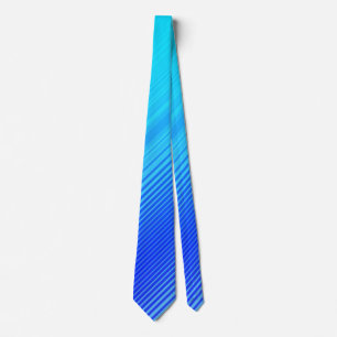 Blauwe en turquoise strepen stropdas