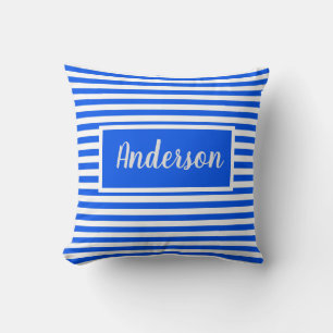 Blauwe en witte aangepaste ursery kussen