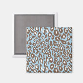 Blauwe en witte afdrukken magneet (Voorkant / Achterkant)