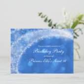 Blauwe en witte Assepoester Elke partij bij een ev Kaart (Staand voorkant)