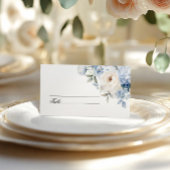 Blauwe en witte bloemen bruiloft