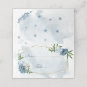 blauwe en witte bloemen groene bladeren geometrisc (Buitenkant ongevouwen)