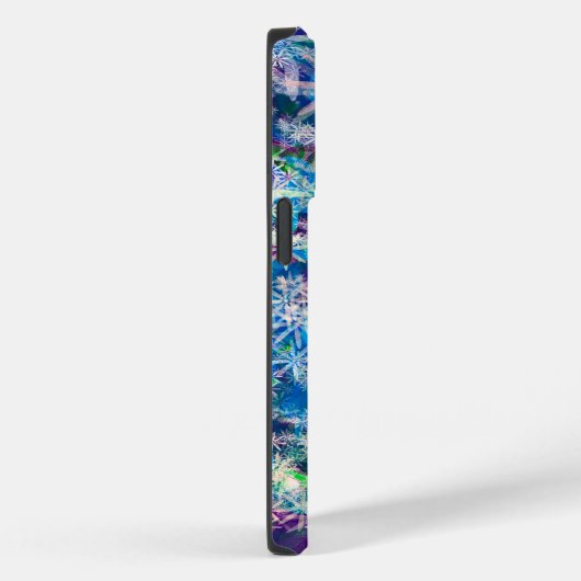  Blauwe en Witte Bloemen of Snowflakes Case-Mate iPhone Case (Achterkant / Rechts)