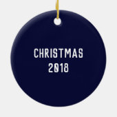 Blauwe en witte boat Anchor Ornament (Achterkant)