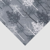 Blauwe en witte bomen tissuepapier (Detail)