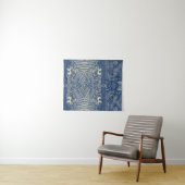 Blauwe en witte bosbouw wandkleed (In Situ (horizontaal))