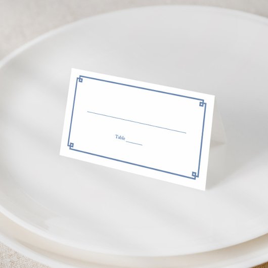 Blauwe en witte bruiloft Elegant Chinoiserie Print