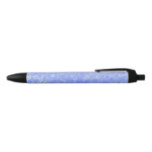 Blauwe en witte bubbels zwarte inkt pen (Bovenkant)
