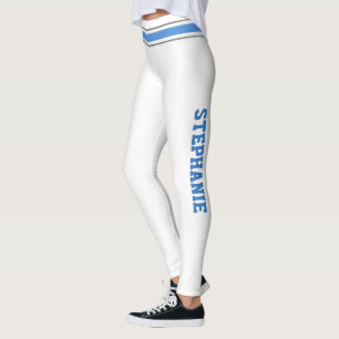 Blauwe en witte Cheerleaders personaliseren Leggin Leggings