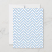 Blauwe en witte Chevron, regenboogBaby shower Kaart (Achterkant)
