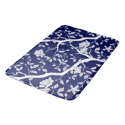 Blauwe en witte Chinoiserie Badmat (Gekanteld)