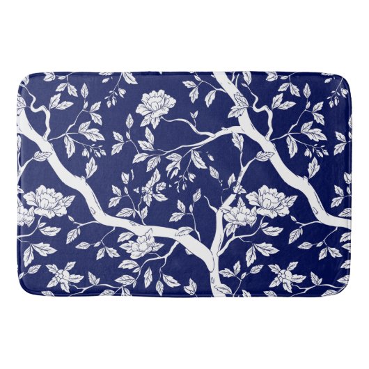 Blauwe en witte Chinoiserie Badmat (Voorkant)