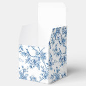 Blauwe en witte Chinoiserie Bloemvogels Bedankdoosjes (Geopend)