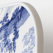 Blauwe en witte Chinoiserie Pickleball Paddle (Links Detail)