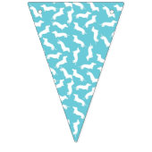 Blauwe en witte dachshund Bunting Party Banner (Tweede vlag)