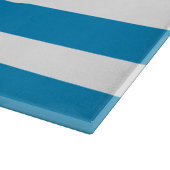 Blauwe en witte dekletjes snijplank (Hoek)