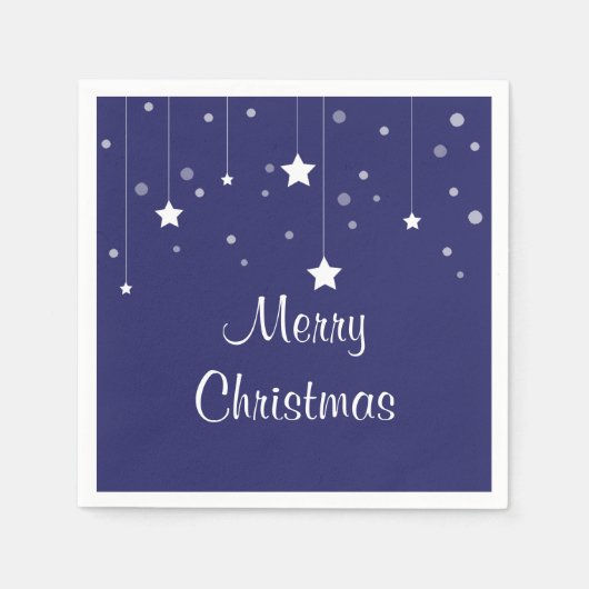 Blauwe en witte feestdag servet (Voorkant)