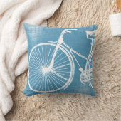 Blauwe en witte fietspiloot kussen (Deken)