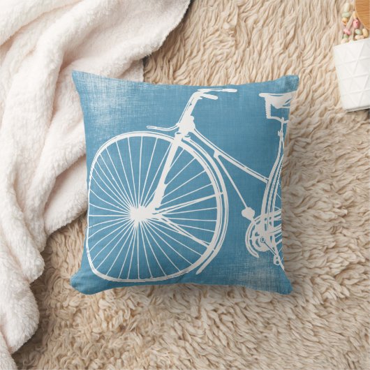 Blauwe en witte fietspiloot kussen (Deken)