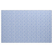 Blauwe en witte Floral Damask Pattern Fabric Stof (Yard (91,4 cm))