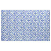 Blauwe en witte Floral Damask Pattern Fabric Stof (Fat Quarter)