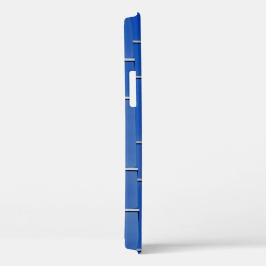 Blauwe en witte florale textiel Case-Mate iPhone case (Achterkant / Rechts)