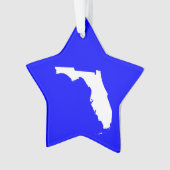 Blauwe en witte Florida Ornament (voorkant)