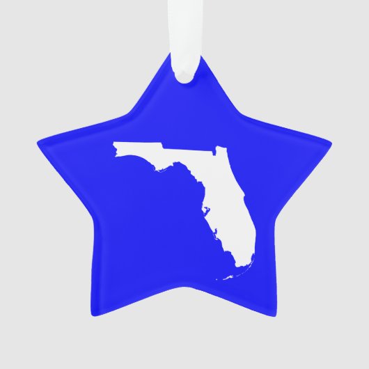 Blauwe en witte Florida Ornament (voorkant)