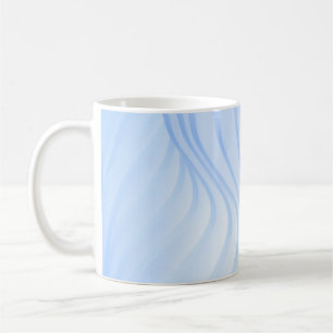 Blauwe en witte gestreepte textiel koffiemok