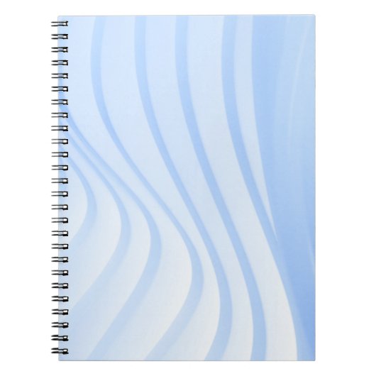 Blauwe en witte gestreepte textiel notitieboek (Voorkant)