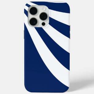 Blauwe en witte golf iPhone 15 pro max hoesje
