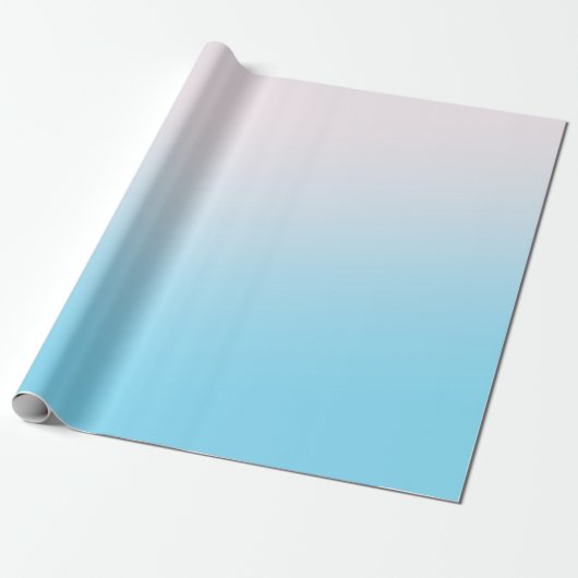 Blauwe en witte gradiënt cadeaupapier (Uitgerold)