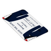 Blauwe en witte homepage bewaren de datum magneten (Rechterzijde)