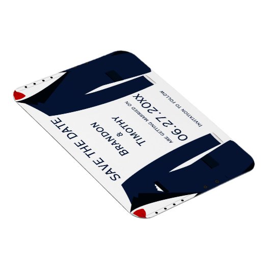 Blauwe en witte homepage bewaren de datum magneten (Rechterzijde)