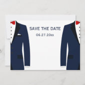 Blauwe en witte homepage redden de data save the date (Voorkant)
