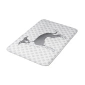 Blauwe en witte Italiaanse dolfijnen met poten Badmat (Gekanteld)