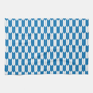 Blauwe en witte Japanse yagasuri Kitchen Towel Theedoek