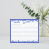 Blauwe en witte Kaart (Staand voorkant)